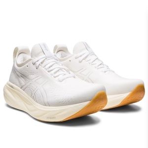 Asics GEL-NIMBUS 25 Women Size 7 White Running Shoes